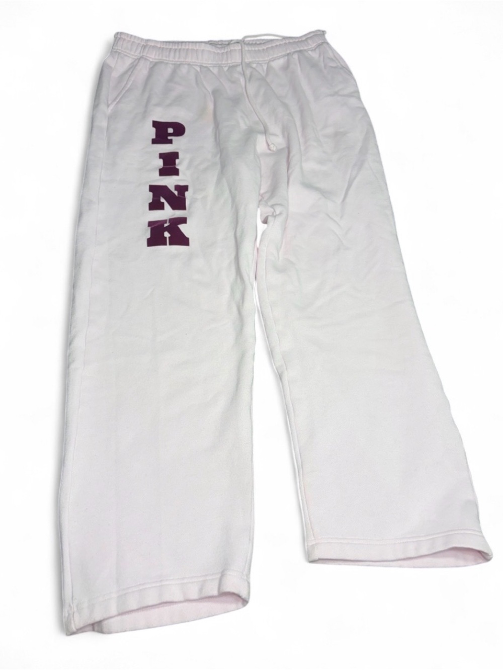 PINK Victoria's Secret Large Light Pink Sweatpants with Purple Logo